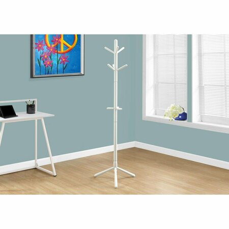 PALACEDESIGNS 69 in. White Wood Contemporary Style Coat Rack PA3088428